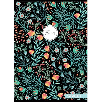 Image 1 of STREET Тетрадка Street, А4, бели листа, 54 листа, flowers (24472-А-FLOWERS)