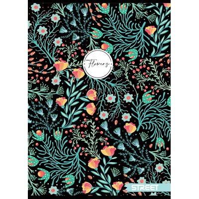 STREET Тетрадка Street, А4, бели листа, 54 листа, flowers (24472-А-FLOWERS)