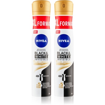 Nivea Black & White Invisible Silky Smooth антиперспирант-спрей (изгодна опаковка)