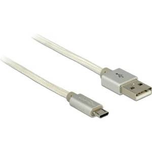 Delock USB 2.0 A - USB 2.0 micro B M / M кабел за данни 2m бял 83917 (83917)