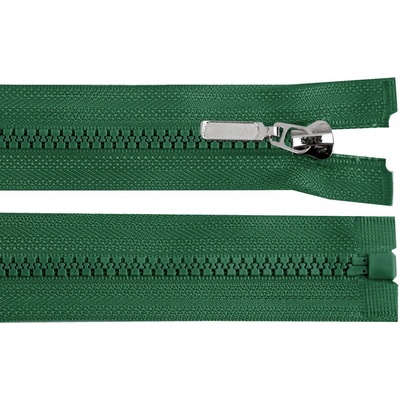 Prima-obchod Kostěný zip No 5 délka 70 cm s ozdobným jezdcem, barva 273 zelená smrková