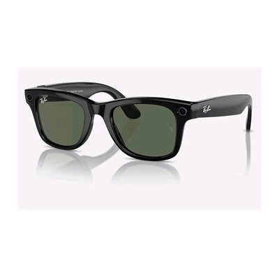 Meta Ray-Ban Wayfarer, AI okuliare, Shiny Black, G15 Green