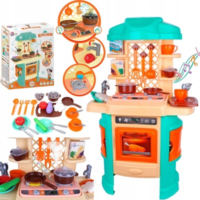 Teddies Kuchyňka s doplňky plast na baterie se světlem se zvukem