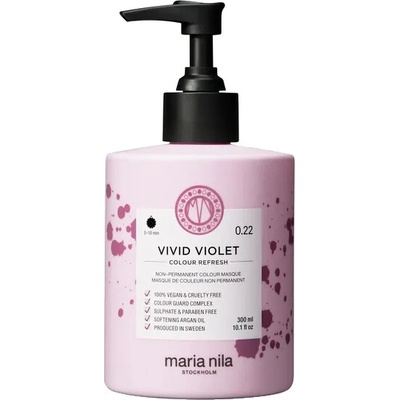 Maria Nila Jemná vyživujúca maska bez permanentných farebných pigmentov Vivid Violet (Colour Refresh Mask) 300 ml