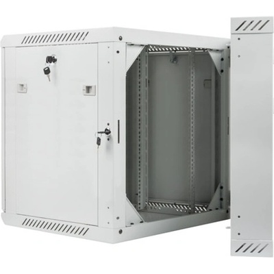 Lanberg Комуникационен шкаф Lanberg WF02-6612-10S, 19", 12U, 600 x 600 x 640.3 mm, сив (WF02-6612-10S)