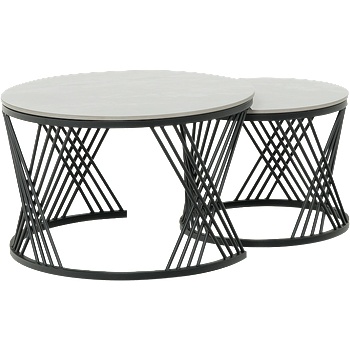 Carmen Комплект помощни холни масички fresno ДЕКО - сив