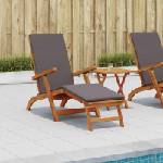 vidaXL Сгъваем и reclining шезлонг 2 бр. Солидно акациево дърво (3415403)