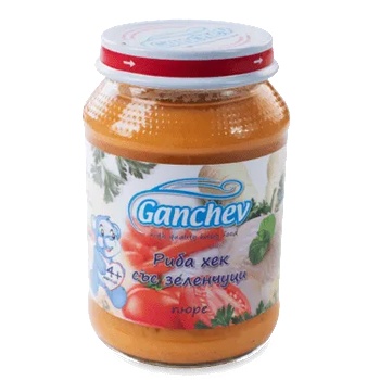 Image 1 of Ганчев пюре Риба хек със зеленчуци