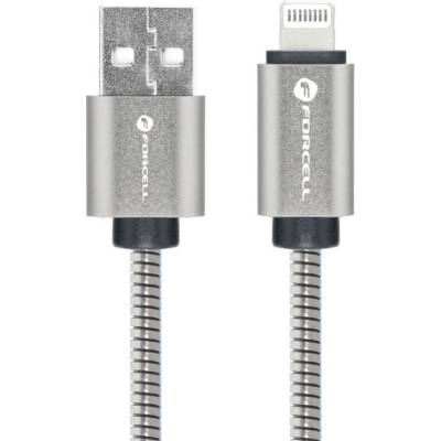 Forcell Кабел Forcell - F-Energy Metal C236, USB-A/Lightning, 2 m, сребрист (5903396378508)