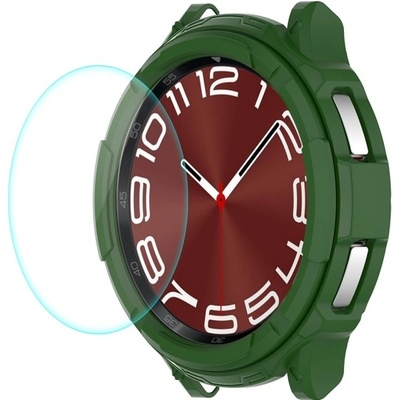ENKAY TPU FULL BODY Kryt so sklom Samsung Galaxy Watch6 Classic 47mm zelený 64208