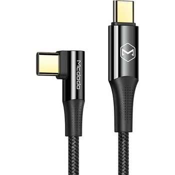 Mcdodo CA-8321 USB-C na USB-C 100 W 90 stupňo, 1,2m, černý