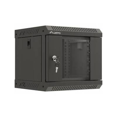 Installation rack cabinet wall mount 19 4u 600x450 gray perforated doors lanberg (flat pack)