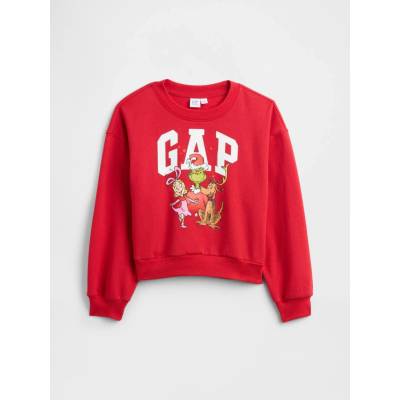 Dětská oversize mikina Grinch Gap & Dr. Seuss červená