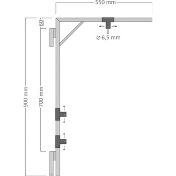 DecoLED Držák motivu na sloupy VO pro dekory 60 80 cm 55 x 90 cm pro 2x U20S