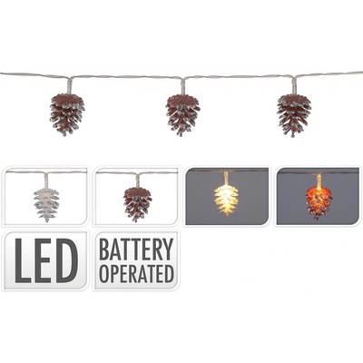 Mat Osvětlení BOROVÁ ŠIŠKA 0,9m 10LED teplá BÍ BÍ,HN