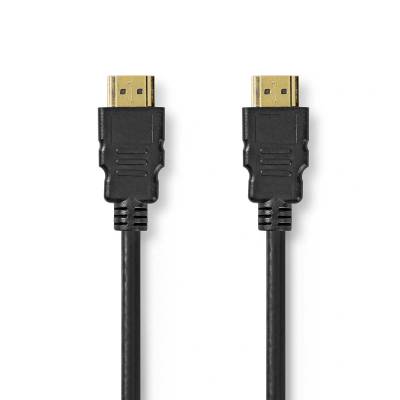 Nedis Кабел Ultra High Speed HDMI, конектор HDMI мъжко / HDMI мъжко, позлатен, 8K@60Hz, 48 Gbps, калайдисана мед, 3.00 m, кръгъл, 6.7 mm, черен (CVGL35000BK30)