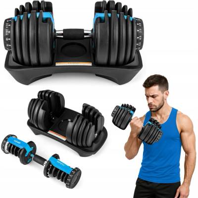Gymtek Činky potažené/pogumované nastavitelné 1 x 24 kg
