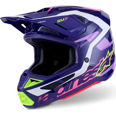 Alpinestars Supertech M7 Deed Fialová/Ružová lesklá