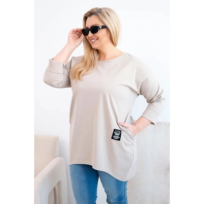 Kesi Dámske tričko Plus Size 25570 Béžová