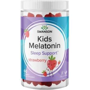 Swanson Kids Melatonin Gummies 1 mg | Strawberry [60 Дъвчащи таблетки]
