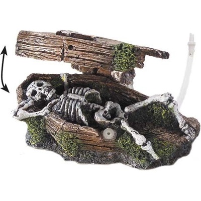 Europet Bernina Aqua Della Coffin w. Skeleton 14,5x9x7 cm