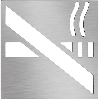 Bemeta hotelový program - Piktogram kouření zakázáno 120x120 mm, nerez mat 111022055