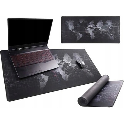 Ikonka podložka na stůl Mapa světa 90 x 40 cm černá – Sleviste.cz