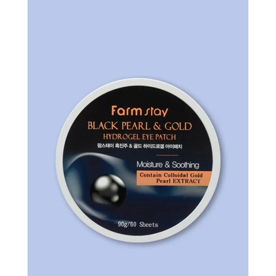 Farmstay Náplasti na oči Black Pearl&Gold Hydrogel Eye Patch - 90 g / 60 ks