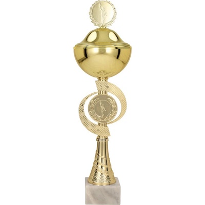 Kovový pohár s poklicí Zlatý 22 cm 8 cm