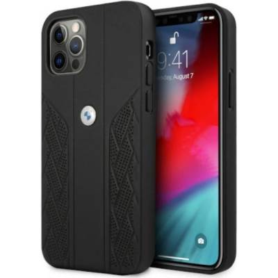 BMW Калъф BMW BMHCP12MRSPPK Leather Curve Perforate, за Apple iPhone 12/12 Pro, черен (BMW000376)