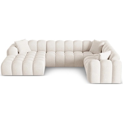 Cosmopolitan Design Кремав шенилов ъглов диван (десен ъгъл/U форма) Treno - Cosmopolitan Design (COS_UR_214_F1_TRENO1)