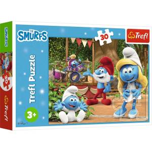 Trefl Детски пъзел Trefl от 30 части - Смърфиета и смърфовете (18312) - baby