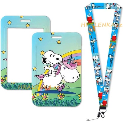 Šňůrka na krk s cedulkou na ID karty Snoopy