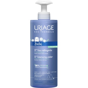 Uriage Почистваща вода за бебета Uriage - Без отмиване, с помпа, 500 ml