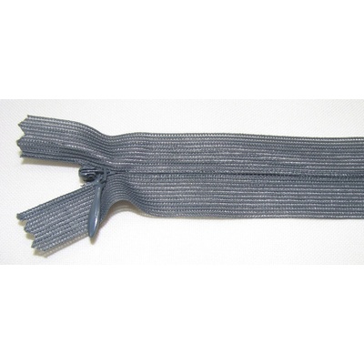 Zips krytý nedeliteľný 35cm tmavo šedá