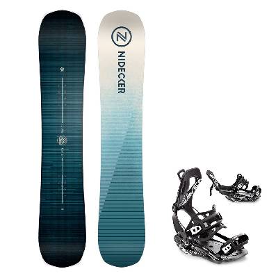 Snowboard komplet Nidecker Play 24/25 + vázání Fastec FT360 black Velikost: 162W cm, Velikost vázání: M