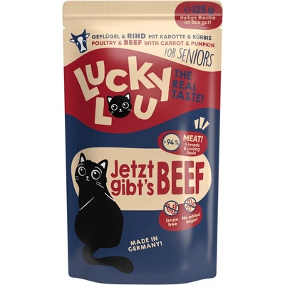 Lucky Lou Senior drůbež s hovězím a dýní 125 g