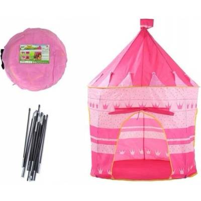 LEAN Toys 10520 Dětský stan zábavní park 123 × 82 cm růžový