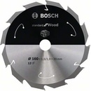 Bosch Pilový kotouč Standard for Wood pro akumulátorové pily 160 × 1,5/1 × 20 T12 2608837675