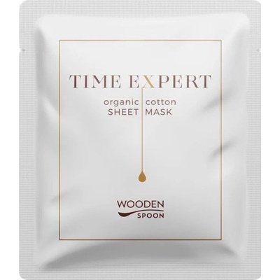 Wooden Spoon Маска за лице Time Expert, органичен памук, 1 брой