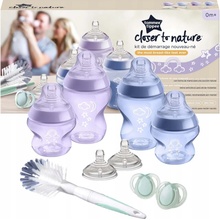 Tommee Tippee sada dojčenských fľaštičiek C2N s kefou purple