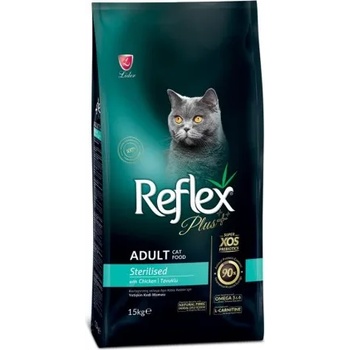 Lider Pet Food Reflex Plus Sterilised Chicken Adult Cat - Пълноценна храна за израснали, кастрирани котки от всички породи с пилешко 15 кг, Турция