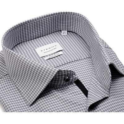 Eterna Modern Fit košile s antracitovým čtvercovým vzorem