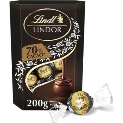 Lindt Bonboniéra Lindor pralinky Hořká čokoláda 70% 200 g