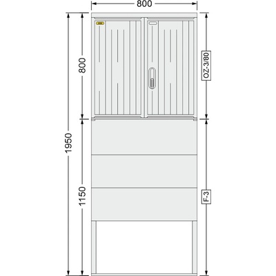 SFOS 800x1950x245 mm OZ-3/80 + F-3