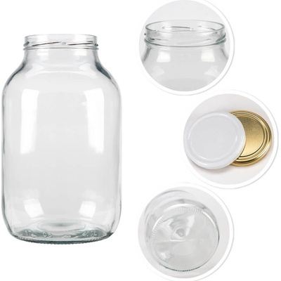 Skleněná nádoba dóza 4000ml 26cm s víčkem