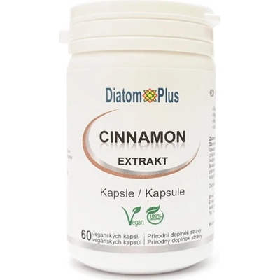 DiatomPlus Skořice Cinnamon extrakt 20% 60 veganské kapsle