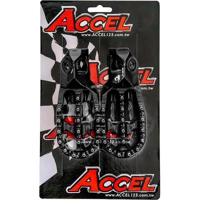 ACCEL stupačky KTM SX / SXF / XC / XCF 125 / 250 / 250 / 300 / 350 / 450 23-25, HUSQVARNA TC / TX / FC / FX 125 / 250 / 300 / 350 / 450 23-25 barva černá