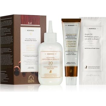 KORRES Argan Oil перманентната боя за коса с арганово масло цвят 6.4 Copper Dark Blonde 50ml
