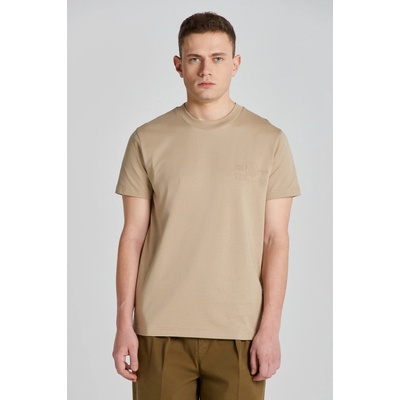 Gant tričko Reg Med Tonal Shield SS TShirt hnedé